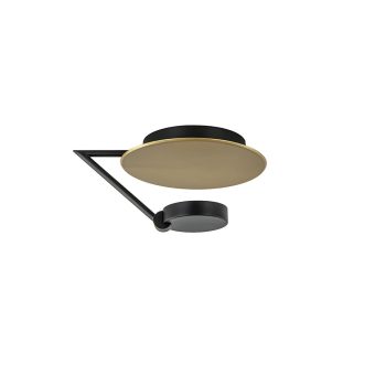 08452141 Kleine LED plafondlamp zwart met goud.jpg