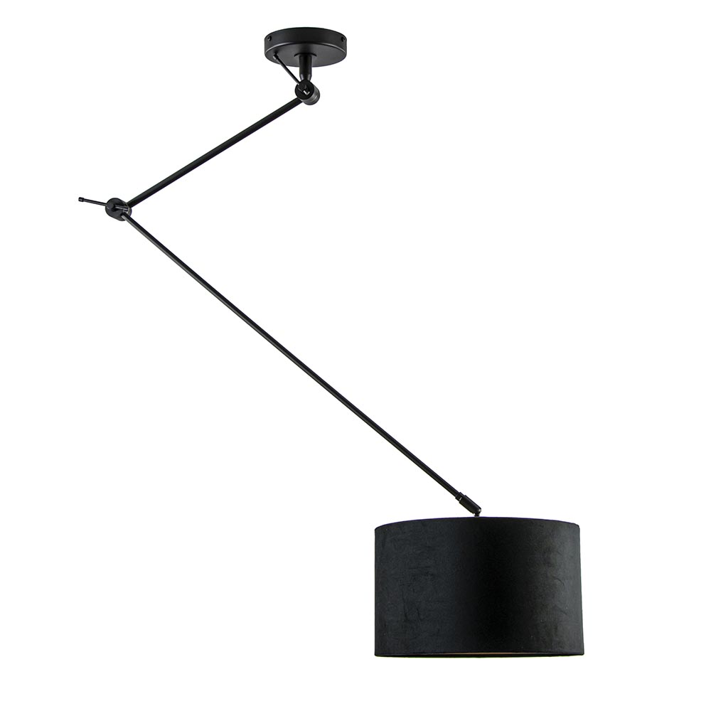 08452056 Verstelbare plafondlamp zwart met velourse kap.jpg