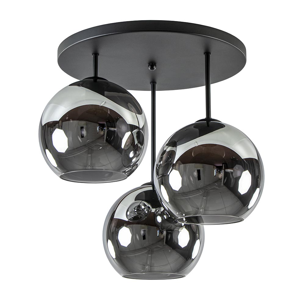 08452057 3Lichts plafondlamp mat zwart met titanium glas.jpg