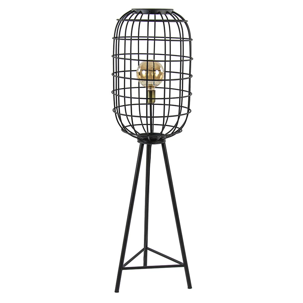 12211203 Landelijke vloerlamp Toah mat zwart met brons.jpg