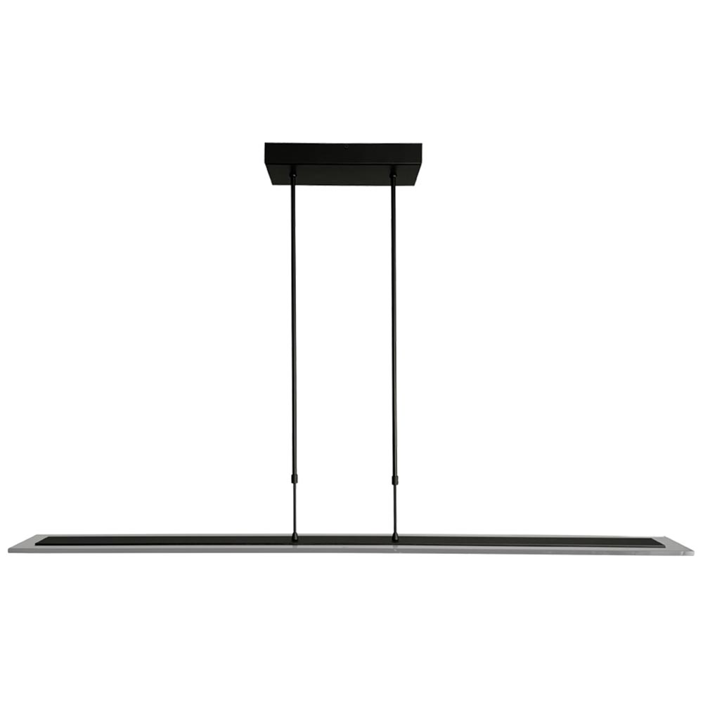 13760710 Moderne LED hanglamp balk mat zwart met smoke glas.jpg