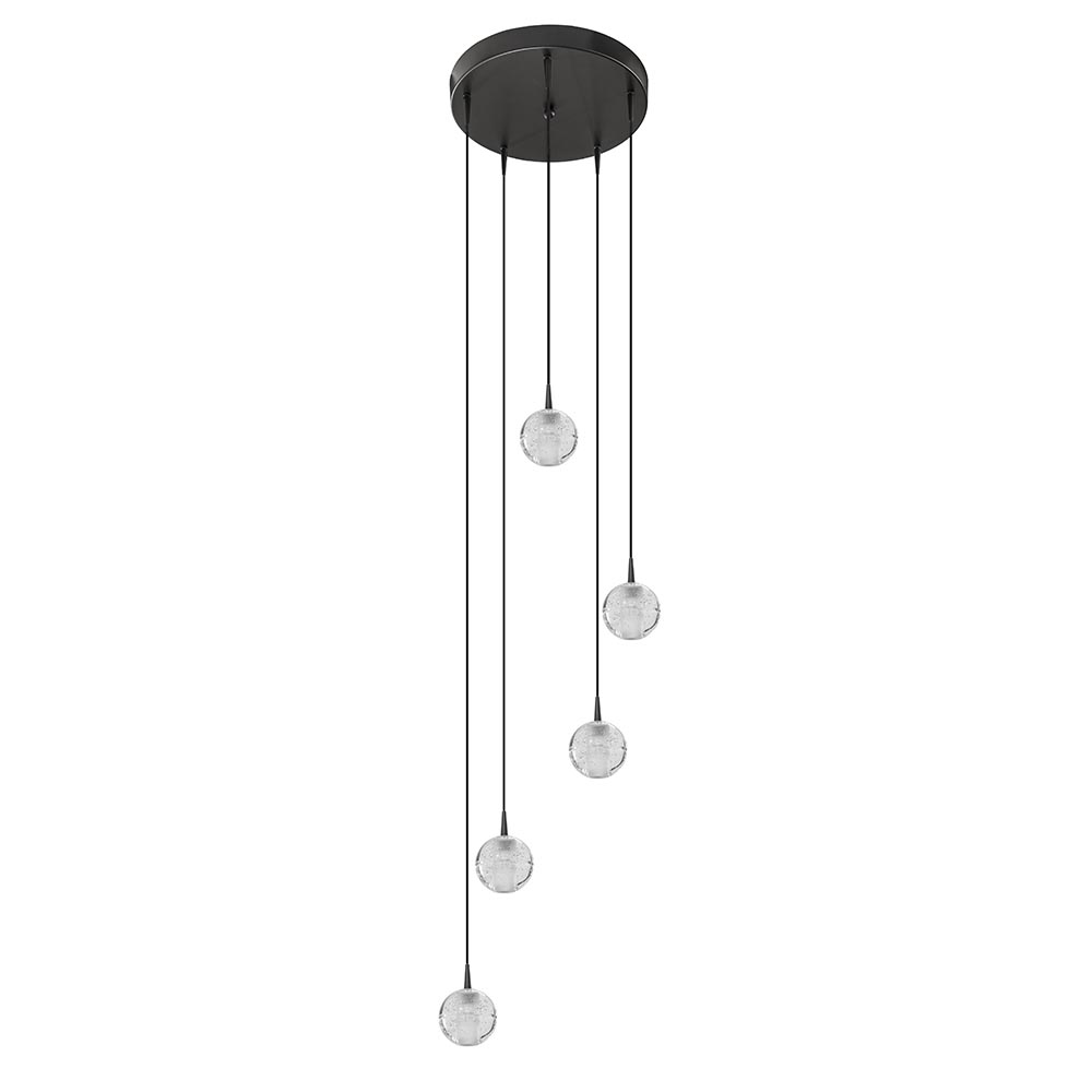 13760801 Ronde 5lichts hanglamp LED helder glas met zwart.jpg