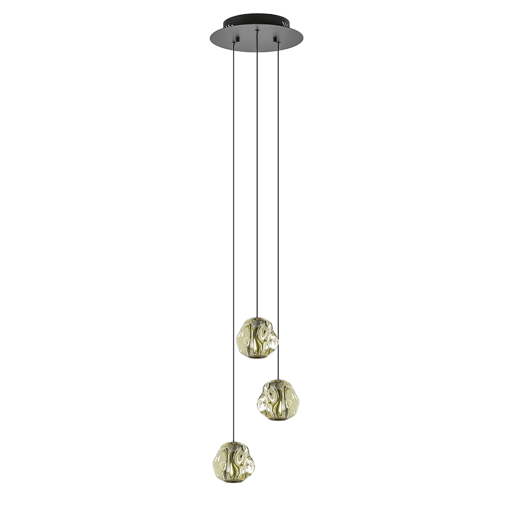 08452231 Ronde 3 lichts LED hanglamp glas met zwart en brushed gold.jpg