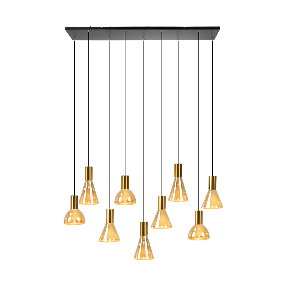 05320155 Hanglamp zwart messing met amber glas 9L.jpg