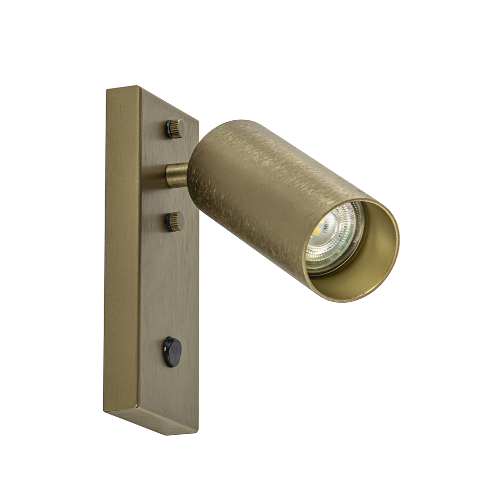 08550009 Strak klassieke wandlamp brons met verstelbare spot.jpg