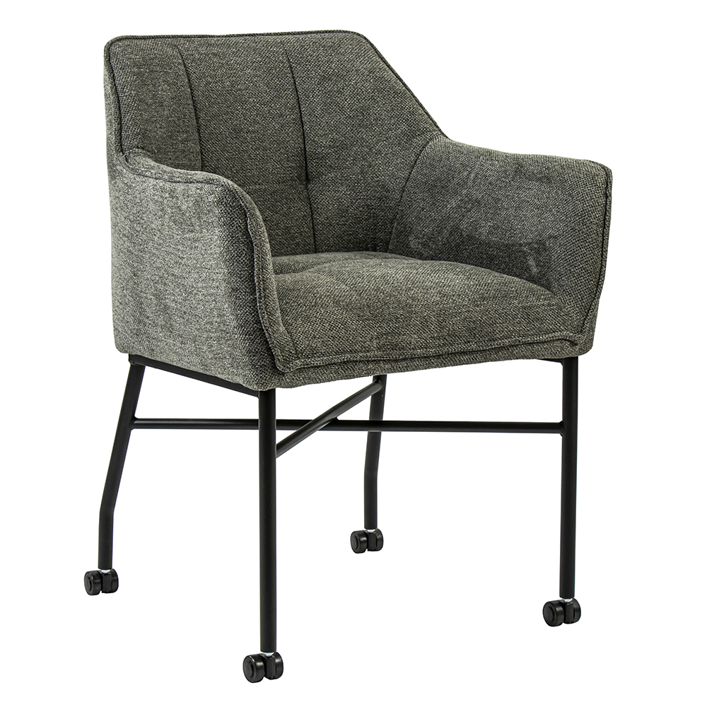 01820026 Stoffen armstoel op wielen grijs met zwart.jpg