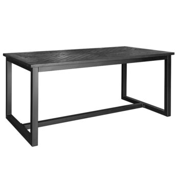 02730103 Rechthoekige eettafel Jax zwart mangohout visgraat.jpg