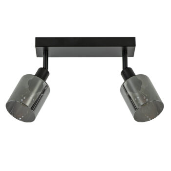 02810004 Smoke glazen plafondlamp 2 lichts met zwart.jpg