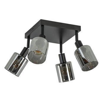02810010 Chique 4 lichts plafondlamp zwart met smoke glas vierkant.jpg