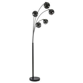 02810015 Moderne 5 lichts booglamp met smoke glazen bollen.jpg