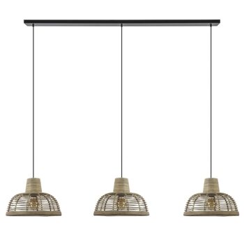 02820292 3Lichts eettafelhanglamp zwart met rotan kappen.jpg