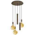 Hanglamp Riva 5L rond platinum