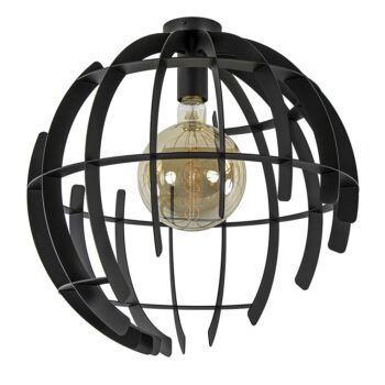 04080533 Grote plafondlamp Terra mat zwart metaal 60cm.jpg