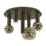 Plafondlamp Riva 5-lichts platinum