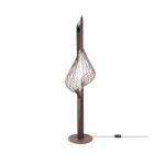 Sculpturale vloerlamp Elba in de kleur platinum