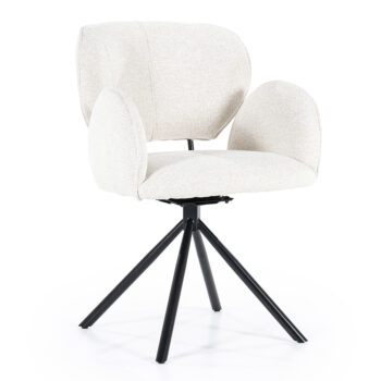 05250065 Eetkamerstoel Rosalin beige met zwarte poot.jpg