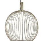 Grote draad hanglamp mat zand 70 cm