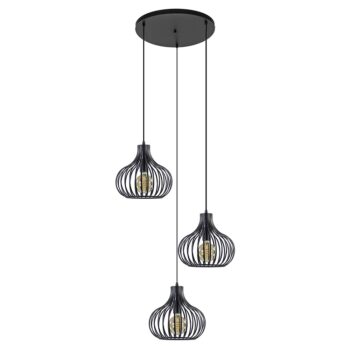 06132101 3Lichts ronde hanglamp met zwarte draadkappen.jpg