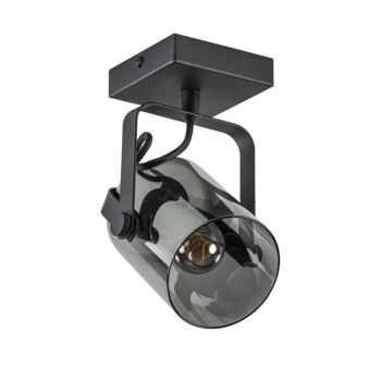 06132167 Zwarte plafond wandlamp met titanium glas.jpg