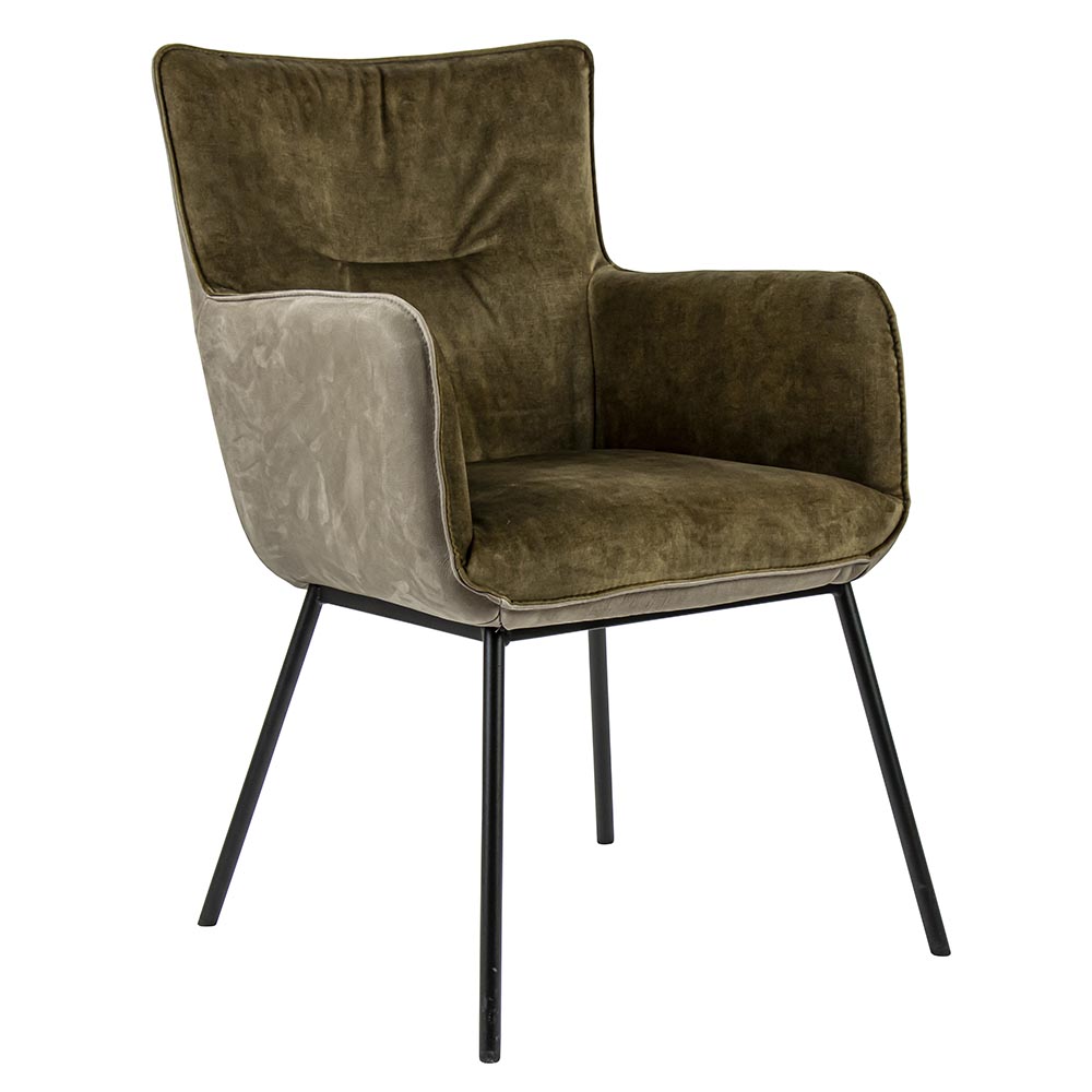 08050004 Moderne eetkamerstoel leder met stoffen zitting.jpg