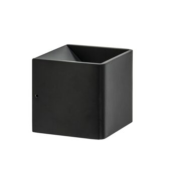 08451911 Kleine mat zwarte LED wandlamp kubus.jpg