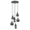 08451996 Luxe 6lichts hanglamp mat zwart met titanium smoke glas.jpg