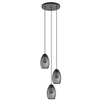 08452097 Ronde 3lichts hanglamp met draadkappen mat zwart.jpg