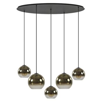 08452120 Ovale 5lichts hanglamp met glazen bollen gold gradient.jpg