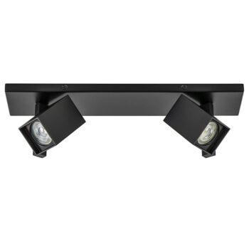 08452123 2Lichts plafondlamp met vierkante spots mat zwart.jpg