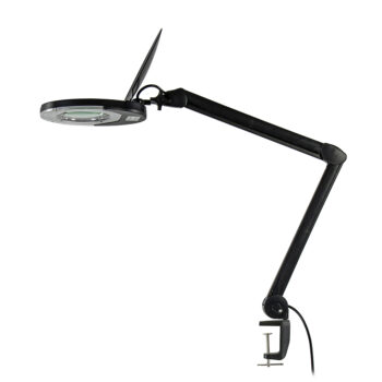 08452216 Moderne klemlamp zwart inclusief LED en vergrootglas.jpg