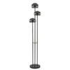 08650006 3 Lichts LED vloerlamp zwart met smoke glazen kappen dimbaar.jpg