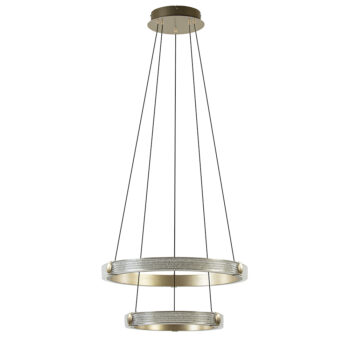 08650023 Luxe LED hanglamp ringen geborsteld goud met kristal effect.jpg