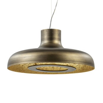 09290008 Design LED hanglamp koepel brushed brons met goldleaf.jpg