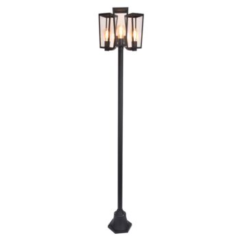 10080109 Buitenlamp lantaarn 3lichts mat zwart met helder glas.jpg
