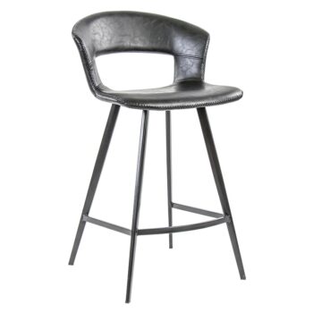 11010679 Retro barkruk zwart met imitatieleer.jpg