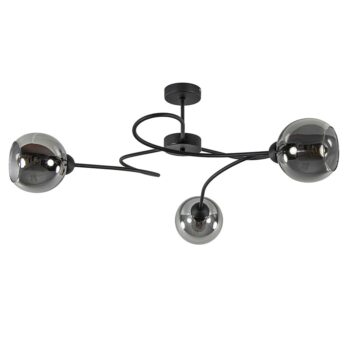 11040013 Retro 3lichts plafondlamp sierlijk zwart met smoke glas.jpg
