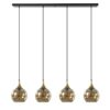 11040030 4Lichts eettafelhanglamp zwart goud met amber glazen bollen.jpg