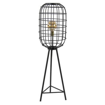 12211203 Landelijke vloerlamp Toah mat zwart met brons.jpg