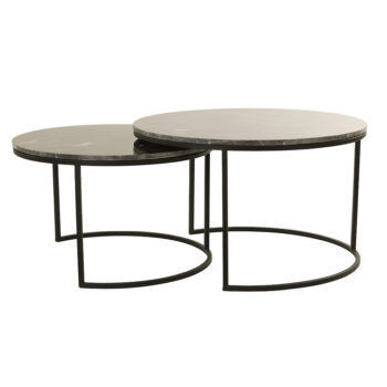 12211400 Salontafel Alfio set van 2 bruin marmer met zwart.jpg