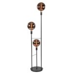 3-Lichts moderne vloerlamp mat zwart exclusief lichtbron