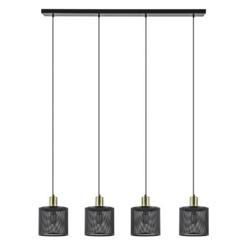 12480421 Mat zwarte eettafelhanglamp cilinder kappen met goud.jpg