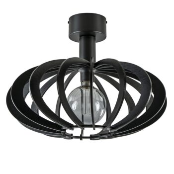 12480432 Mat zwarte plafondlamp met houten kap 50cm.jpg