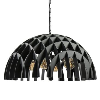 12480439 Grote koepel hanglamp Dome mat zwart metaal.jpg