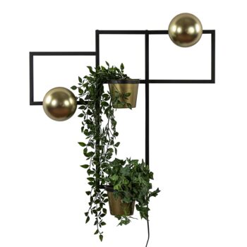 12480491 Wandlamp zwart goud inclusief plantenpotten.jpg