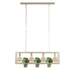 Hanglamp 4L met bloempotten - Beige