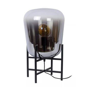 12700251 Elegante tafellamp zwart frame met smoke glazen kap.jpg