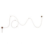 Flexibele wandlamp Janderin in champagne kleur