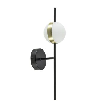 12900121 Moderne wandlamp zwart met witte bol incl LED.jpg