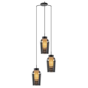 12900155 Ronde 3lichts hanglamp zwart marmer met smoke glas.jpg