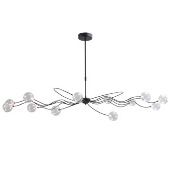 13760520 Grote LED hanglamp zwart met helder glazen bollen.jpg